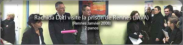 Rachida Dati visite la prison de Rennes - 2008