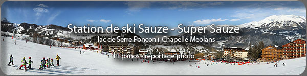 Visite virtuelle en photo 360 panoramique de la station de ski Sauze - Super Sauze